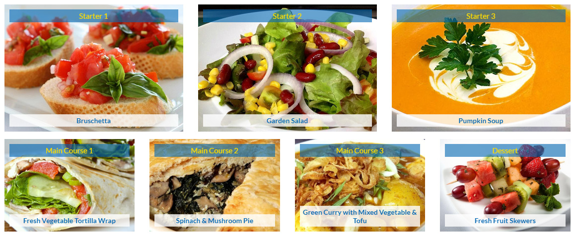 vegetarian menu